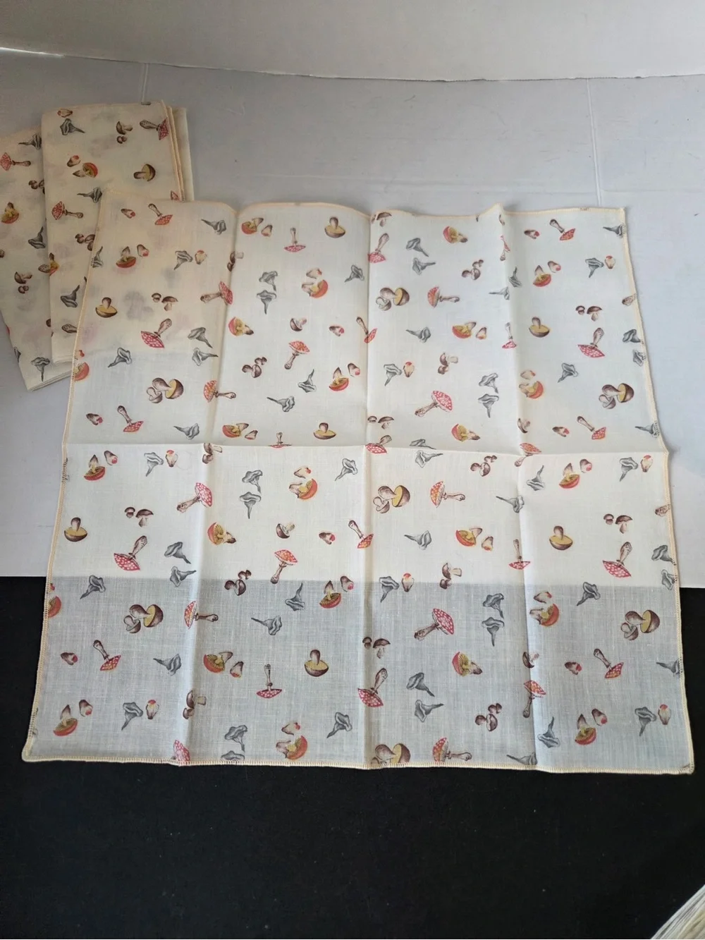 Vintage Mushroom Cottage Core Napkins Set Of 10 Washable